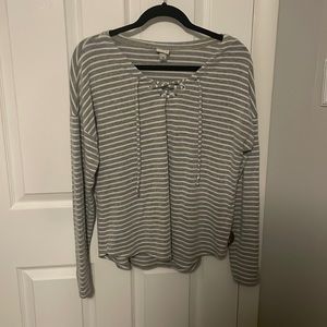 Med. A New Day Striped Sweater